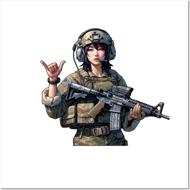 Tactical Girl Wall Art by Rawlifegraphic